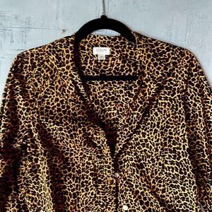 J crew leopard button down
